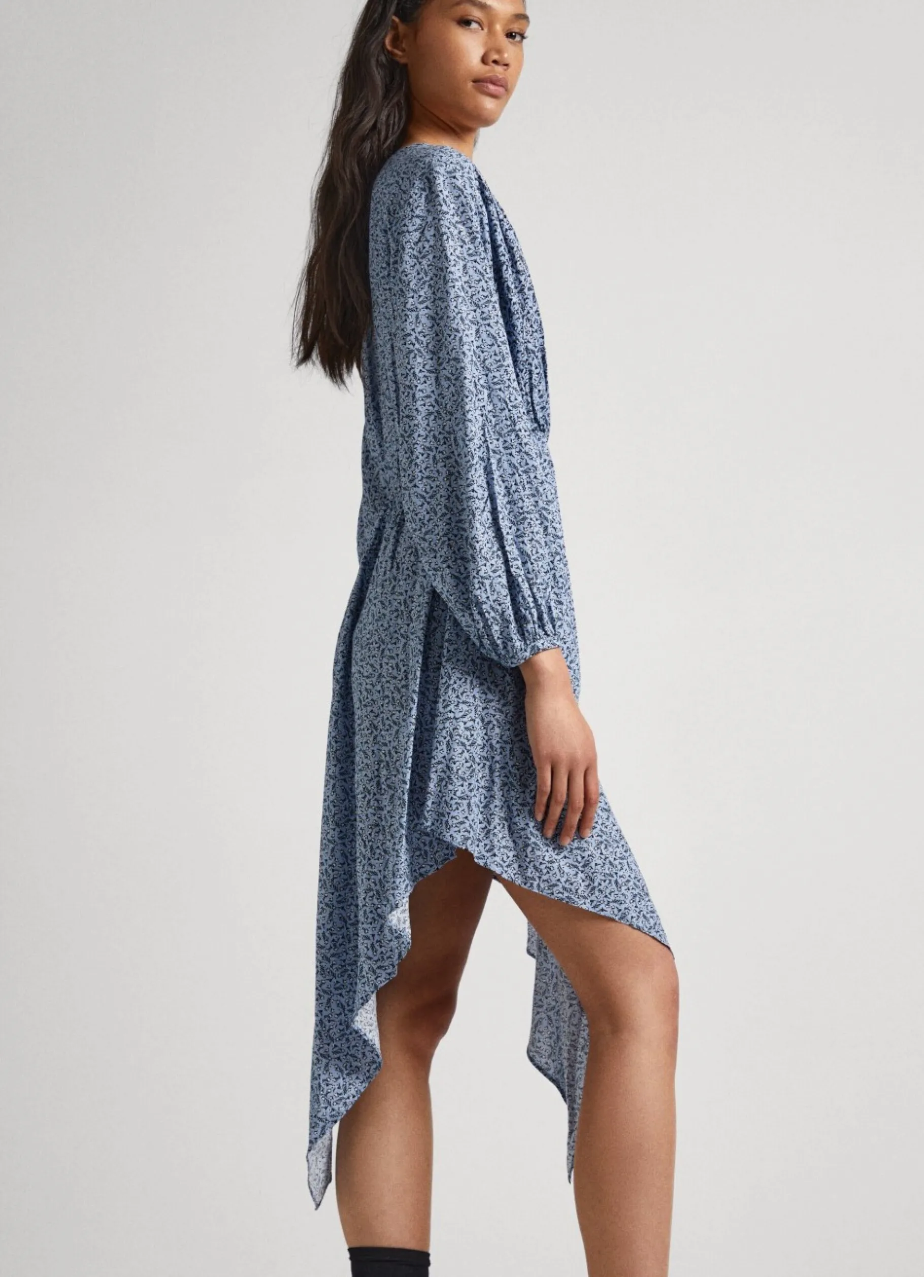 Women Pepe Jeans Floral Print Lurex Dress