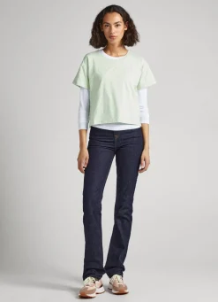 Women Pepe Jeans Floral Print T-Shirt