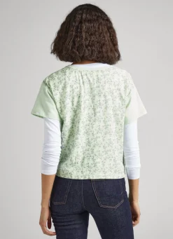 Women Pepe Jeans Floral Print T-Shirt