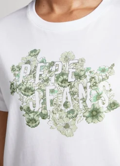 Women Pepe Jeans Floral Print T-Shirt
