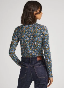 Women Pepe Jeans Floral Print T-Shirt