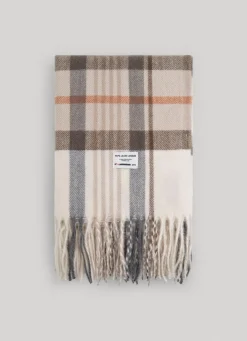Men Pepe Jeans Fluid Fabric Check Scarf
