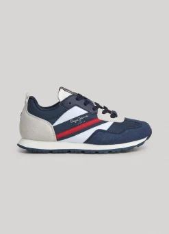Boy Pepe Jeans Forest Print Combined Trainers