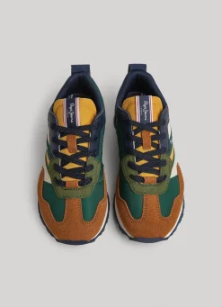 Boy Pepe Jeans Forest Print Combined Trainers