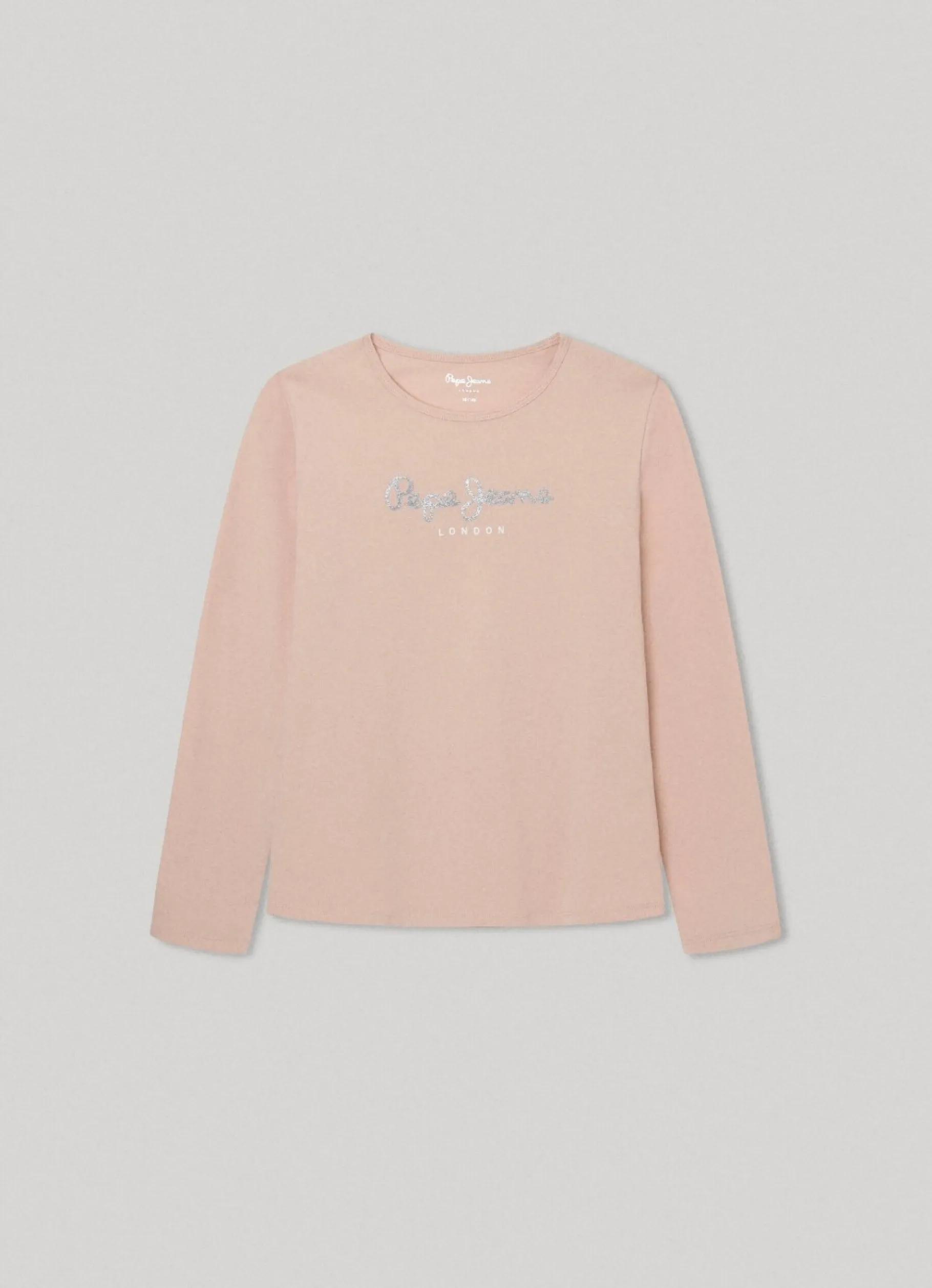 Girl Pepe Jeans Front Glitter Logo T-Shirt