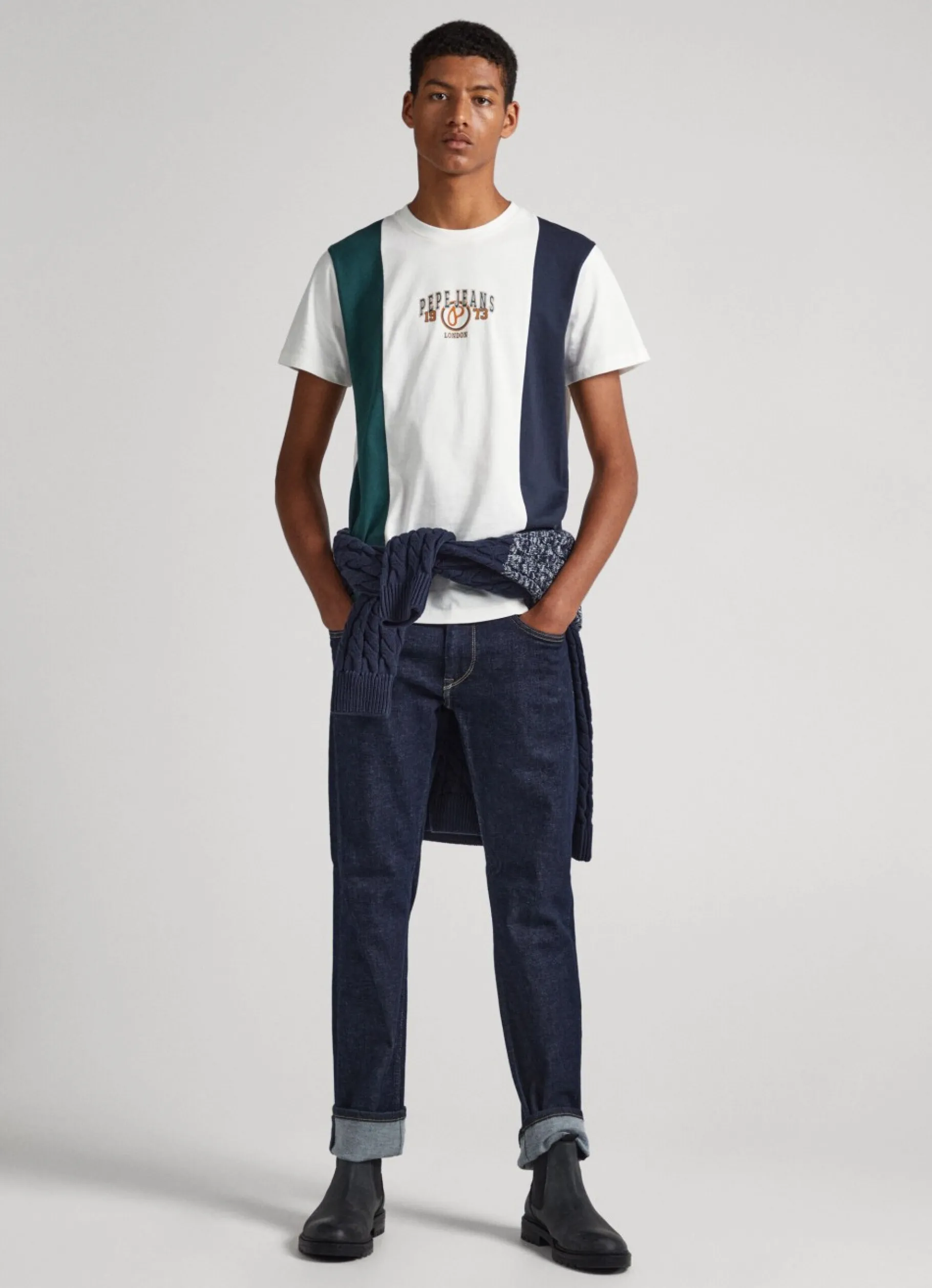 Men Pepe Jeans Front Panel T-Shirt