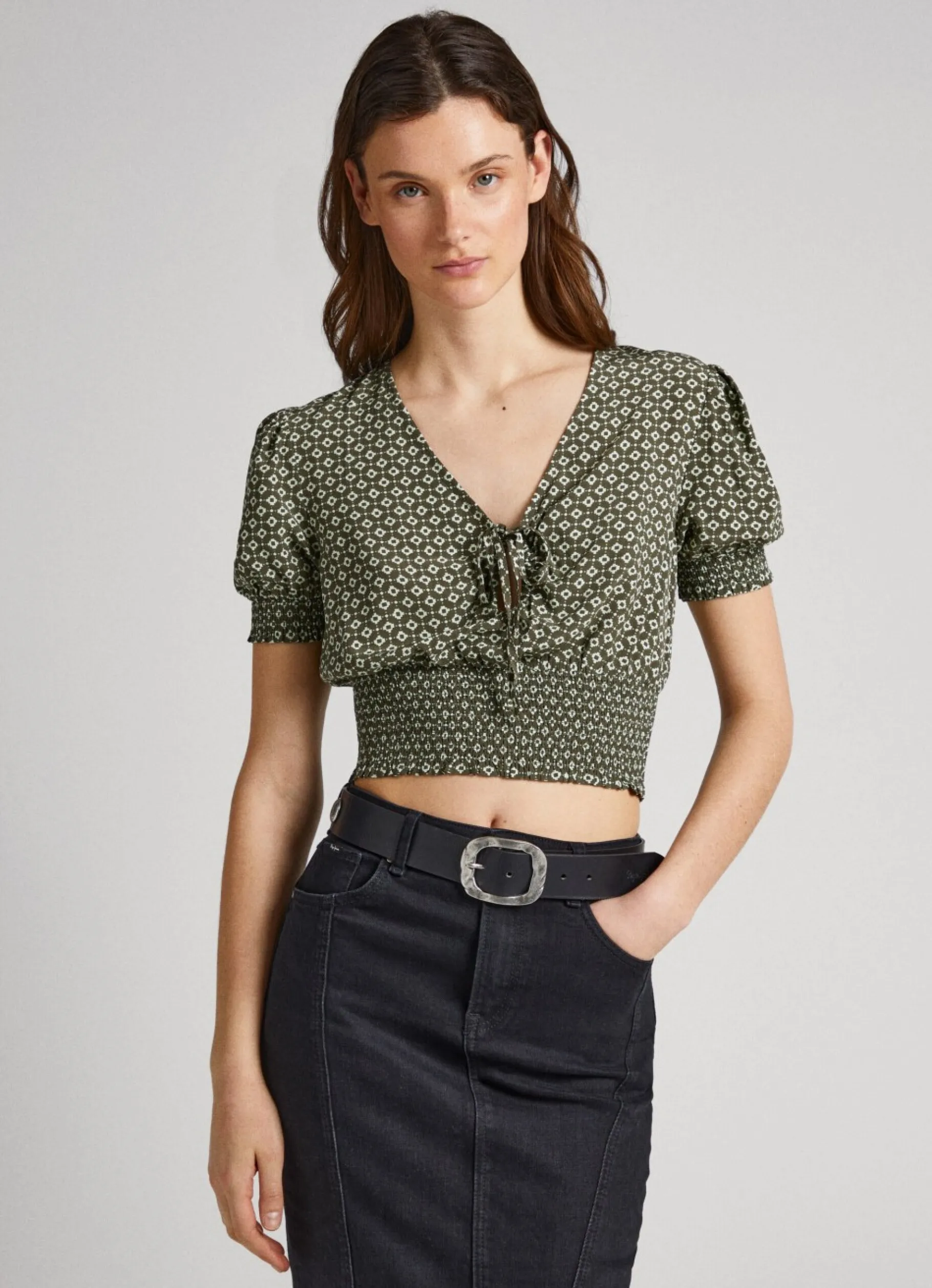 Women Pepe Jeans Geometric Print Blouse