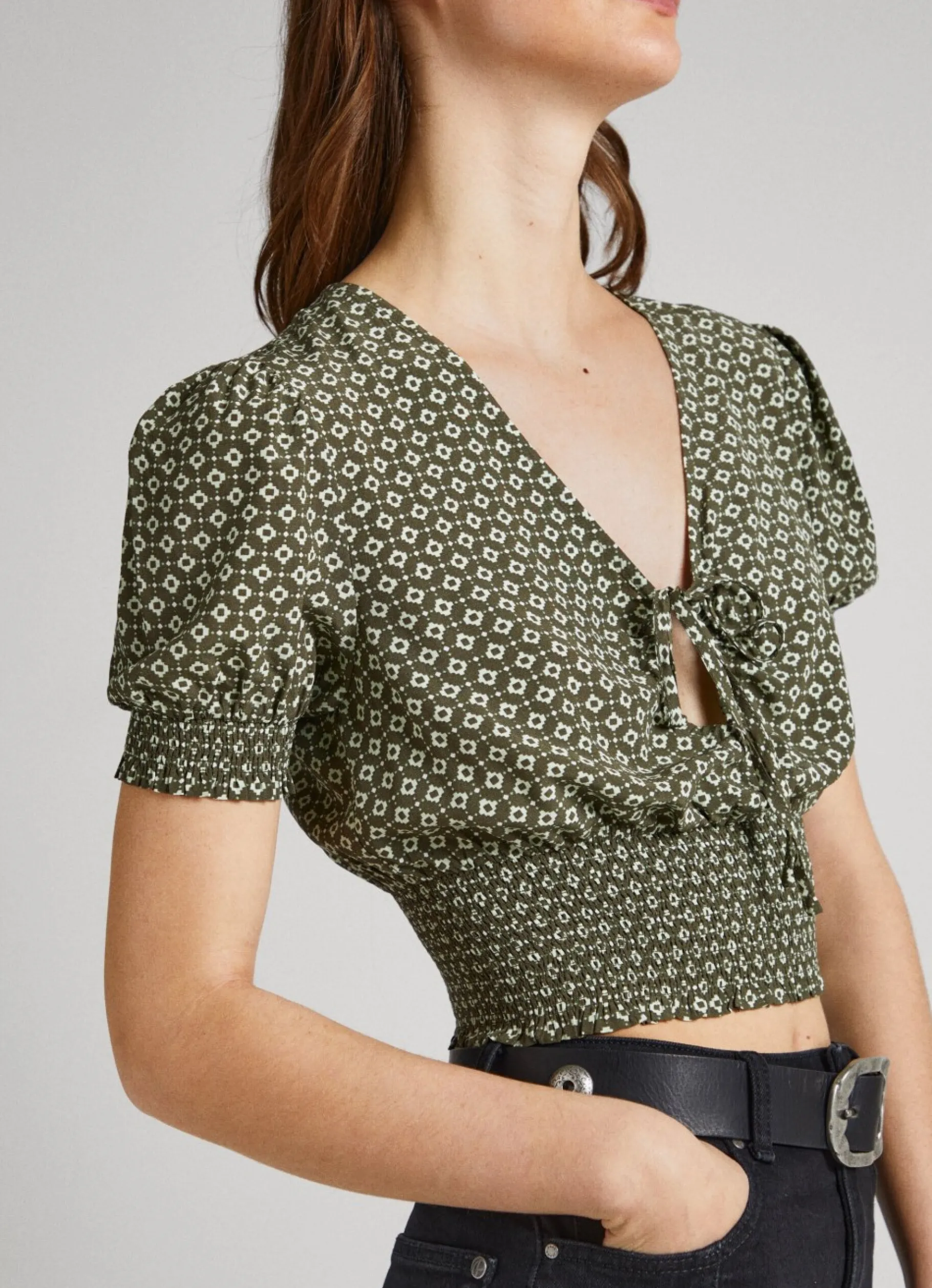 Women Pepe Jeans Geometric Print Blouse