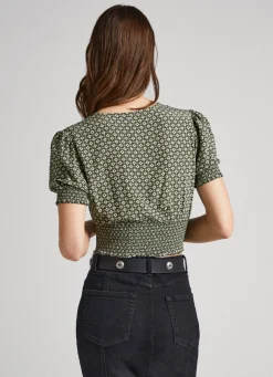 Women Pepe Jeans Geometric Print Blouse
