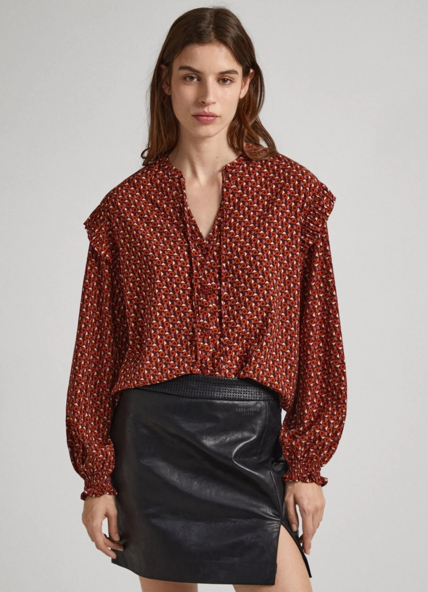 Women Pepe Jeans Geometric Print Blouse