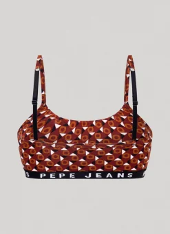 Women Pepe Jeans Geometric Print Bralette