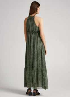Women Pepe Jeans Geometric Print Chiffon Dress