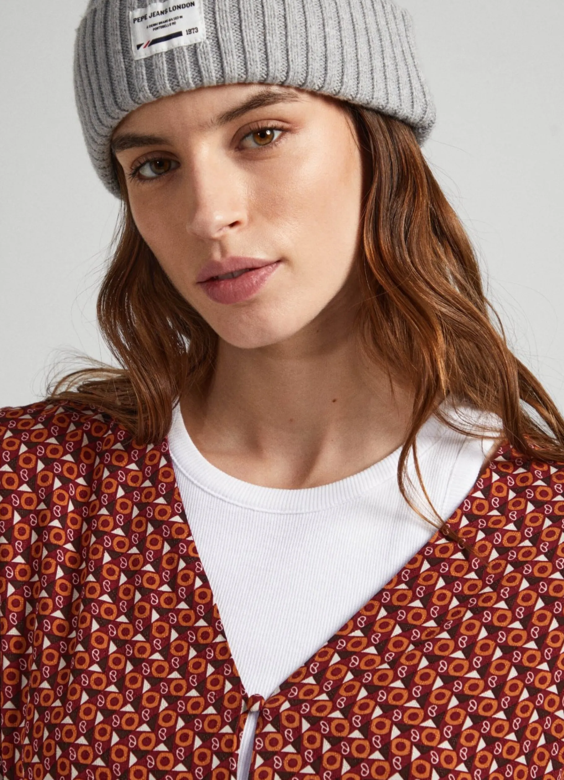 Women Pepe Jeans Geometric Print Dobby Dress