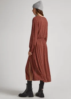 Women Pepe Jeans Geometric Print Dobby Dress