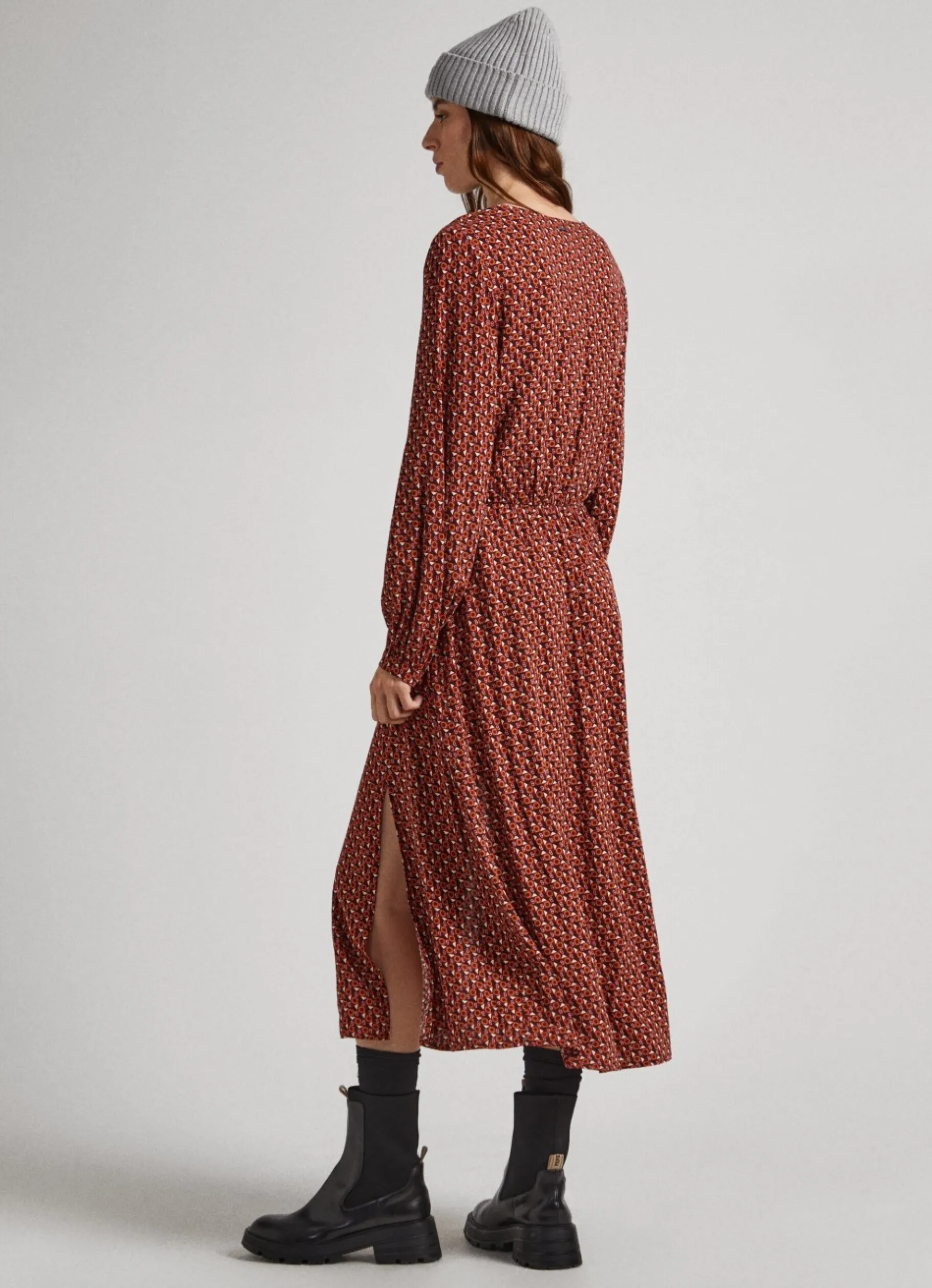 Women Pepe Jeans Geometric Print Dobby Dress