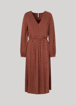 Women Pepe Jeans Geometric Print Dobby Dress
