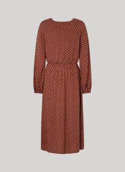 Women Pepe Jeans Geometric Print Dobby Dress
