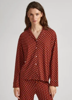 Women Pepe Jeans Geometric Print Pajama Set