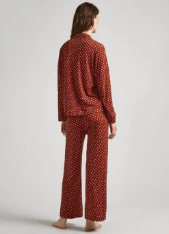 Women Pepe Jeans Geometric Print Pajama Set