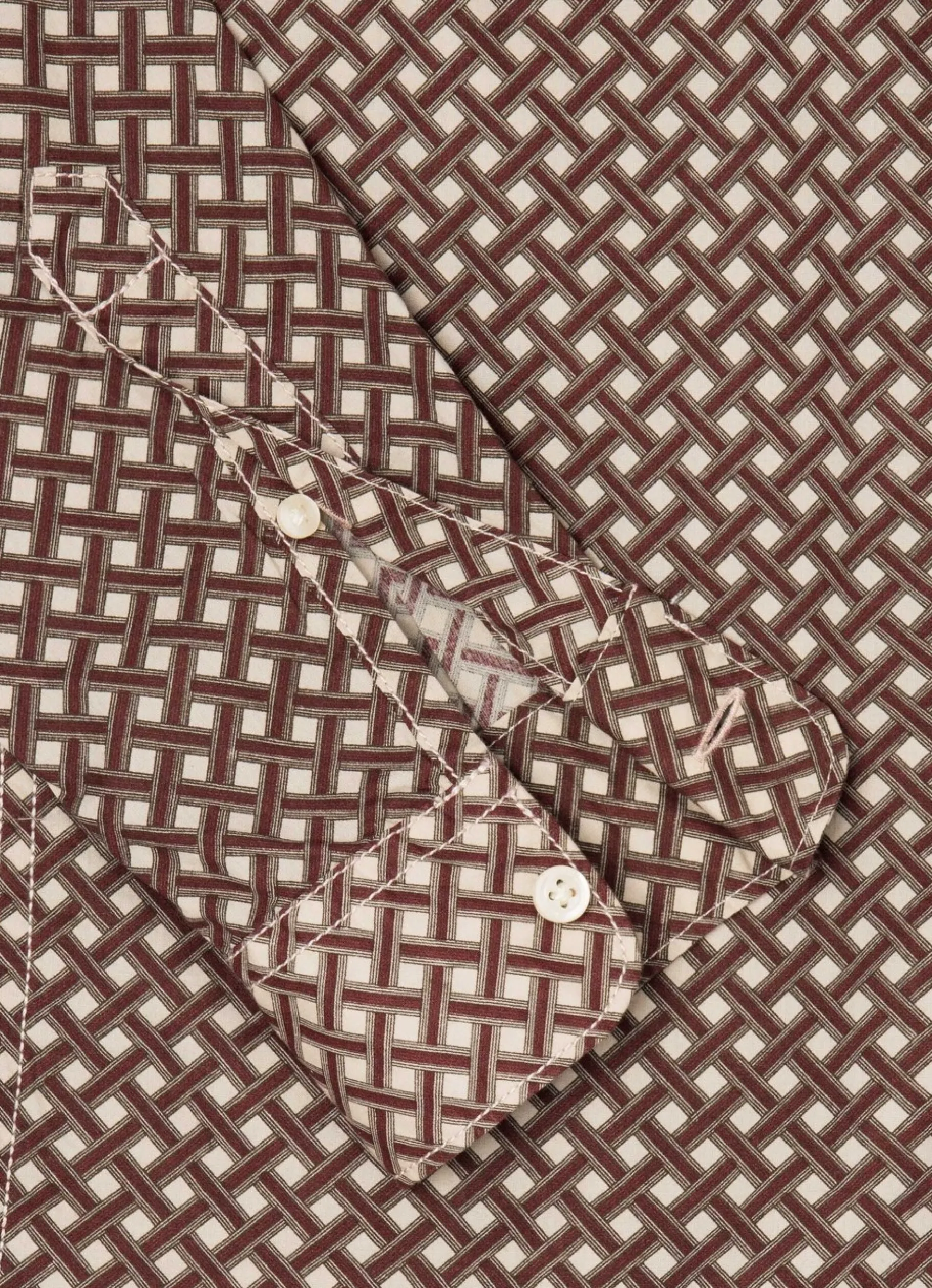 Men Pepe Jeans Geometric Print Poplin Shirt