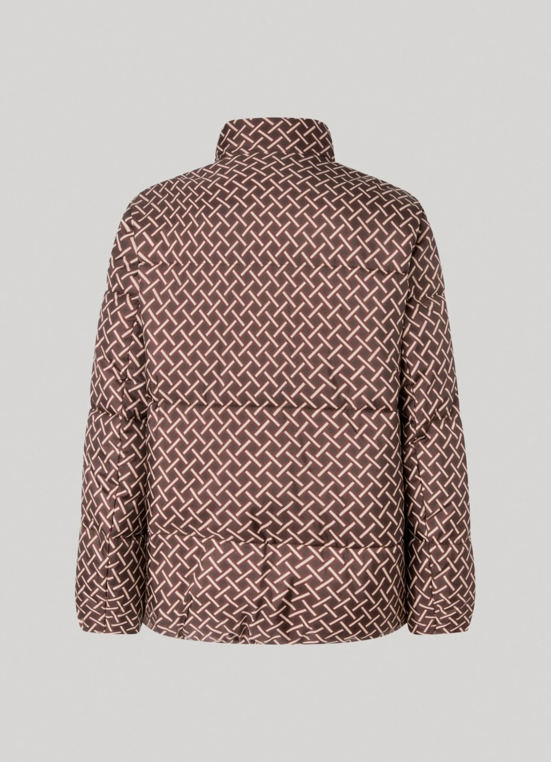 Men Pepe Jeans Geometric Print Puffer Jacket
