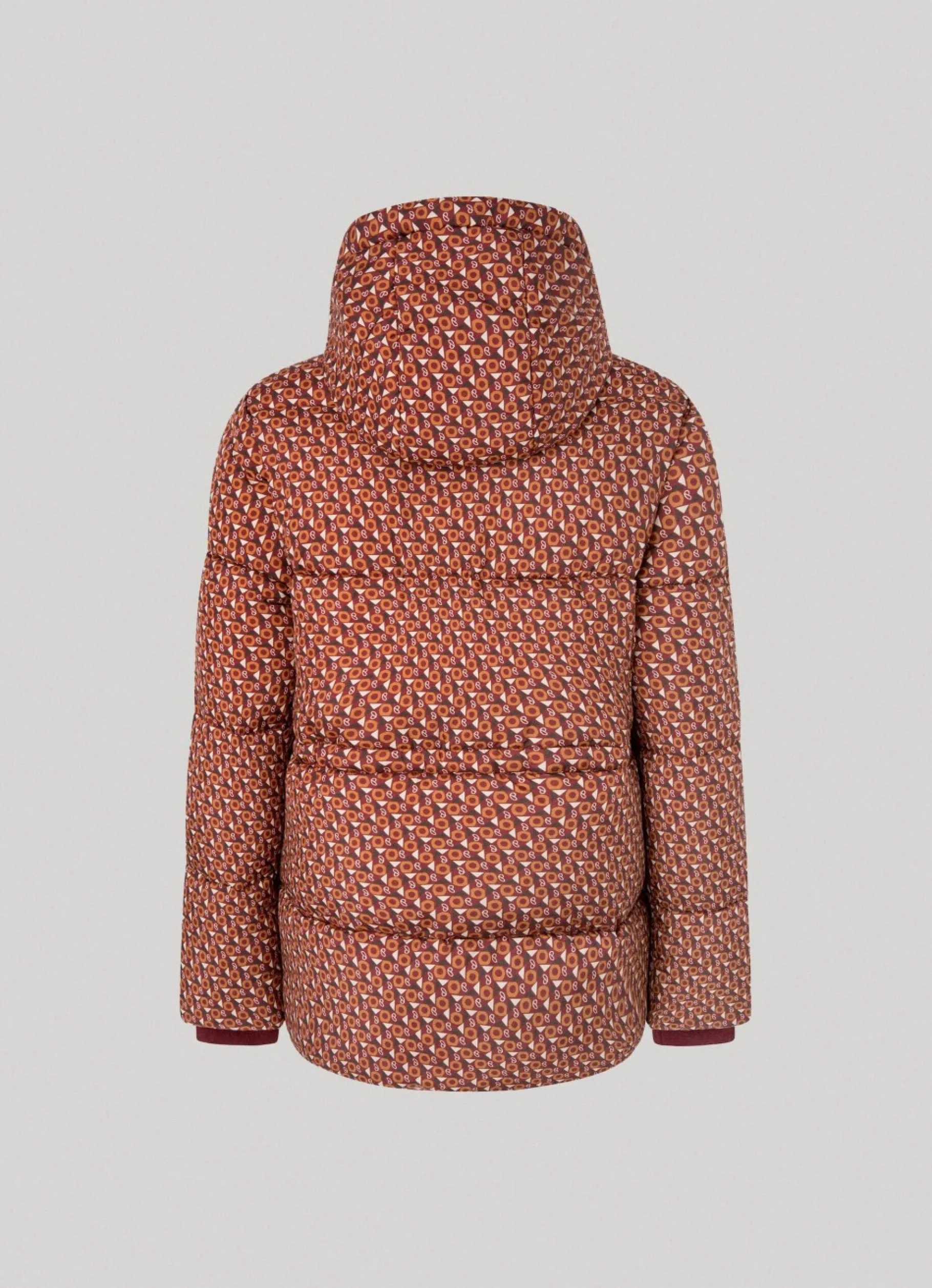 Women Pepe Jeans Geometric Print Puffer Jacket