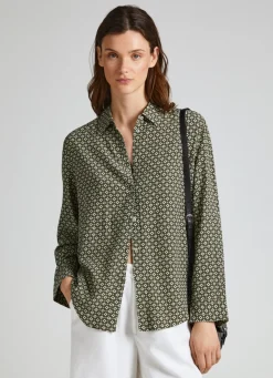 Women Pepe Jeans Geometric Print Shirt