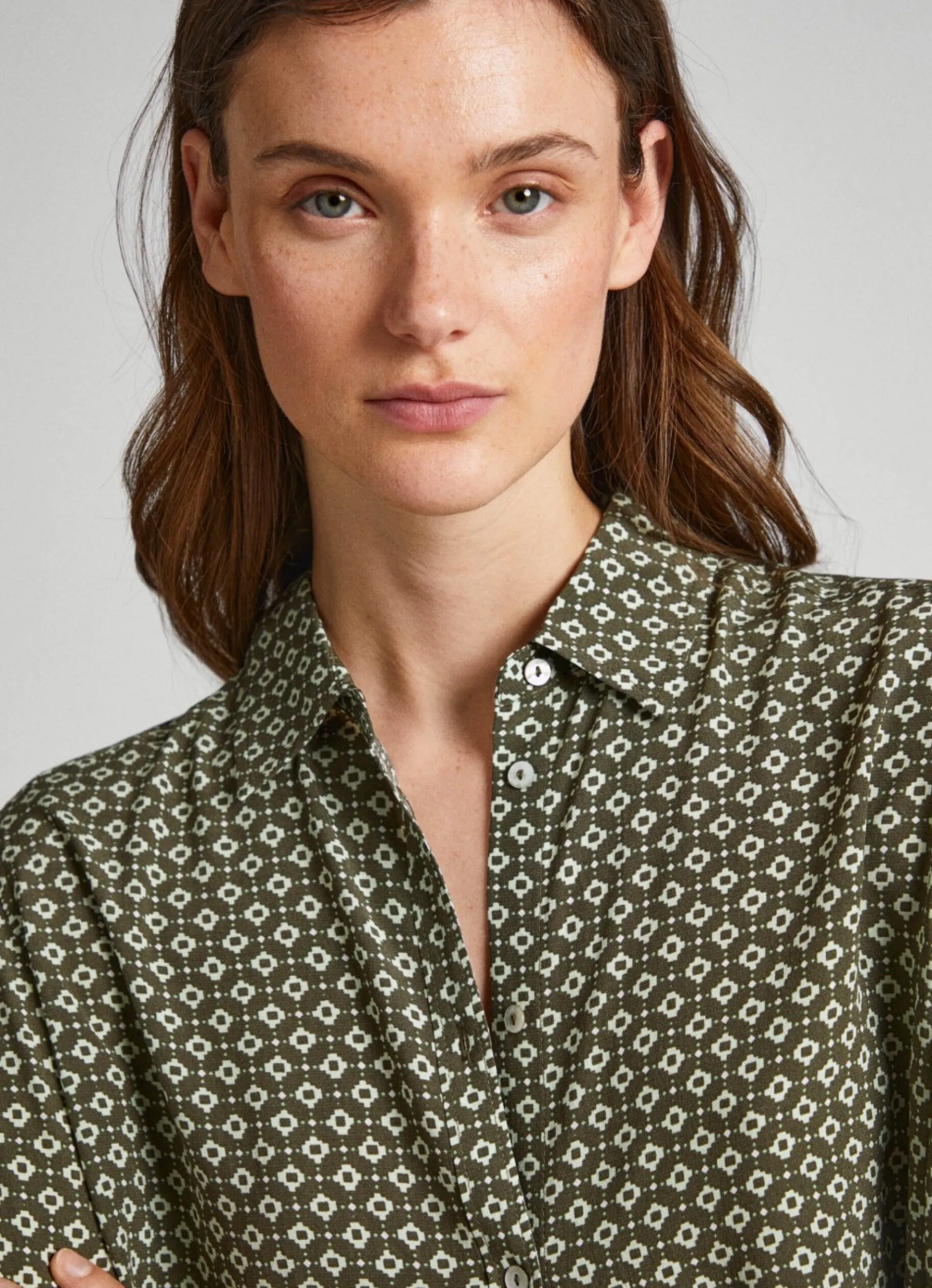Women Pepe Jeans Geometric Print Shirt