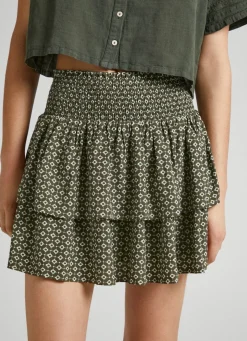 Women Pepe Jeans Geometric Print Skirt