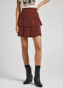 Women Pepe Jeans Geometric Print Skirt