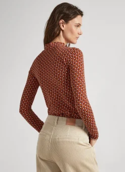 Women Pepe Jeans Geometric Print T-Shirt