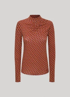 Women Pepe Jeans Geometric Print T-Shirt