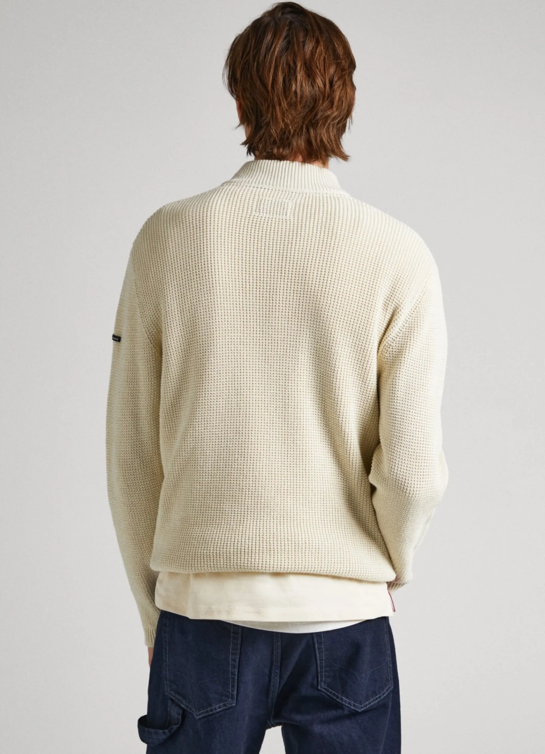 Men Pepe Jeans Half-Zip Cotton Jumper