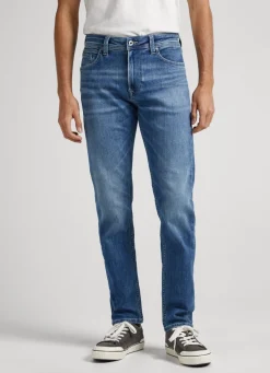 Men Pepe Jeans Hatch Regular Slim Fit Mid-Rise Jeans