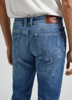 Men Pepe Jeans Hatch Regular Slim Fit Mid-Rise Jeans