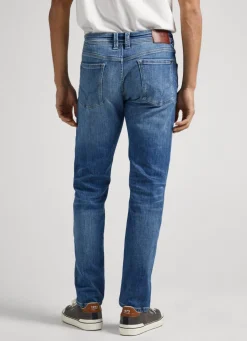 Men Pepe Jeans Hatch Regular Slim Fit Mid-Rise Jeans