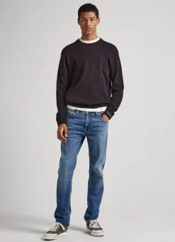 Men Pepe Jeans Hatch Regular Slim Fit Mid-Rise Jeans
