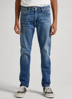 Men Pepe Jeans Hatch Regular Slim Fit Mid-Rise Jeans