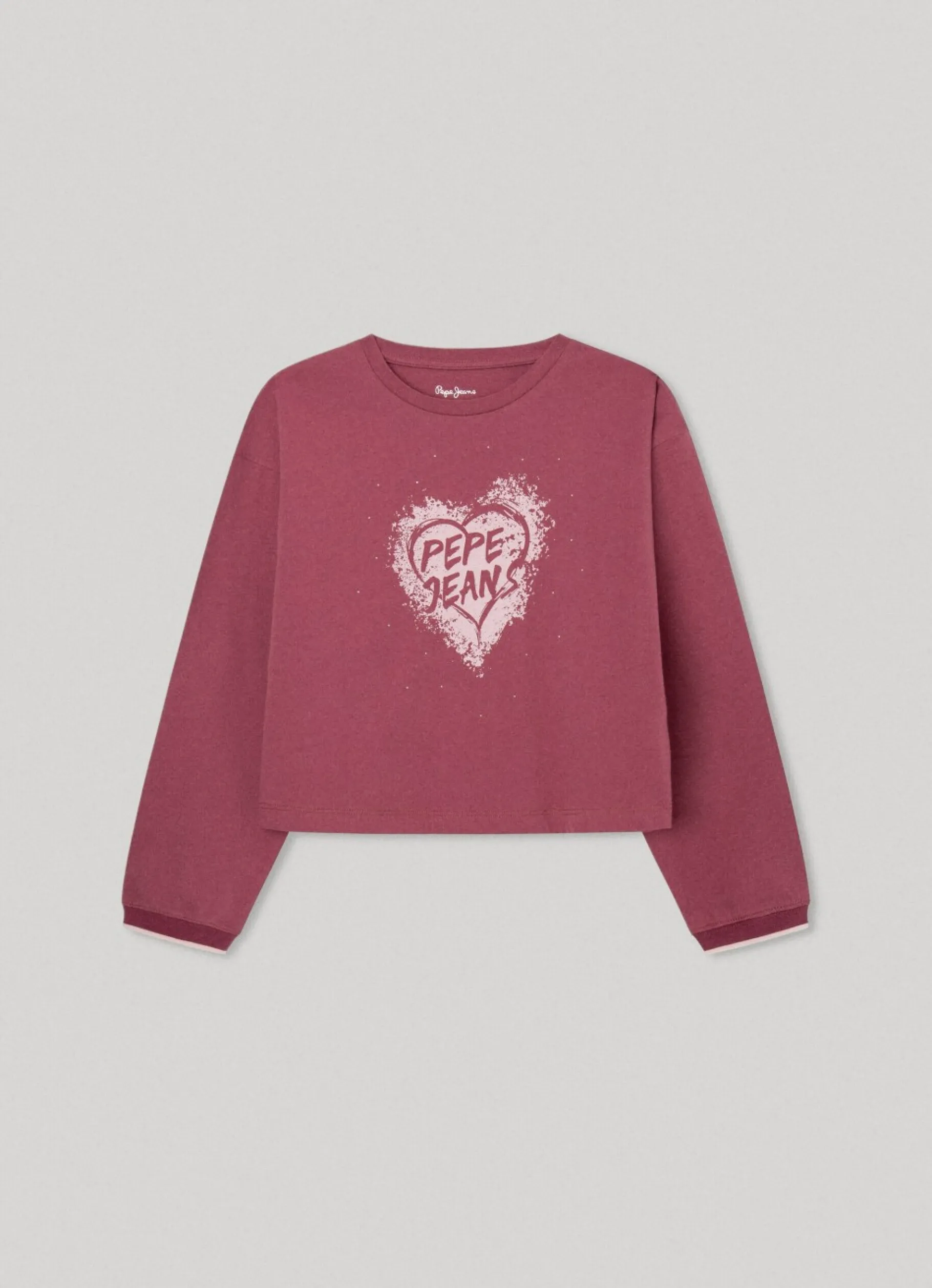 Girl Pepe Jeans Heart Logo T-Shirt
