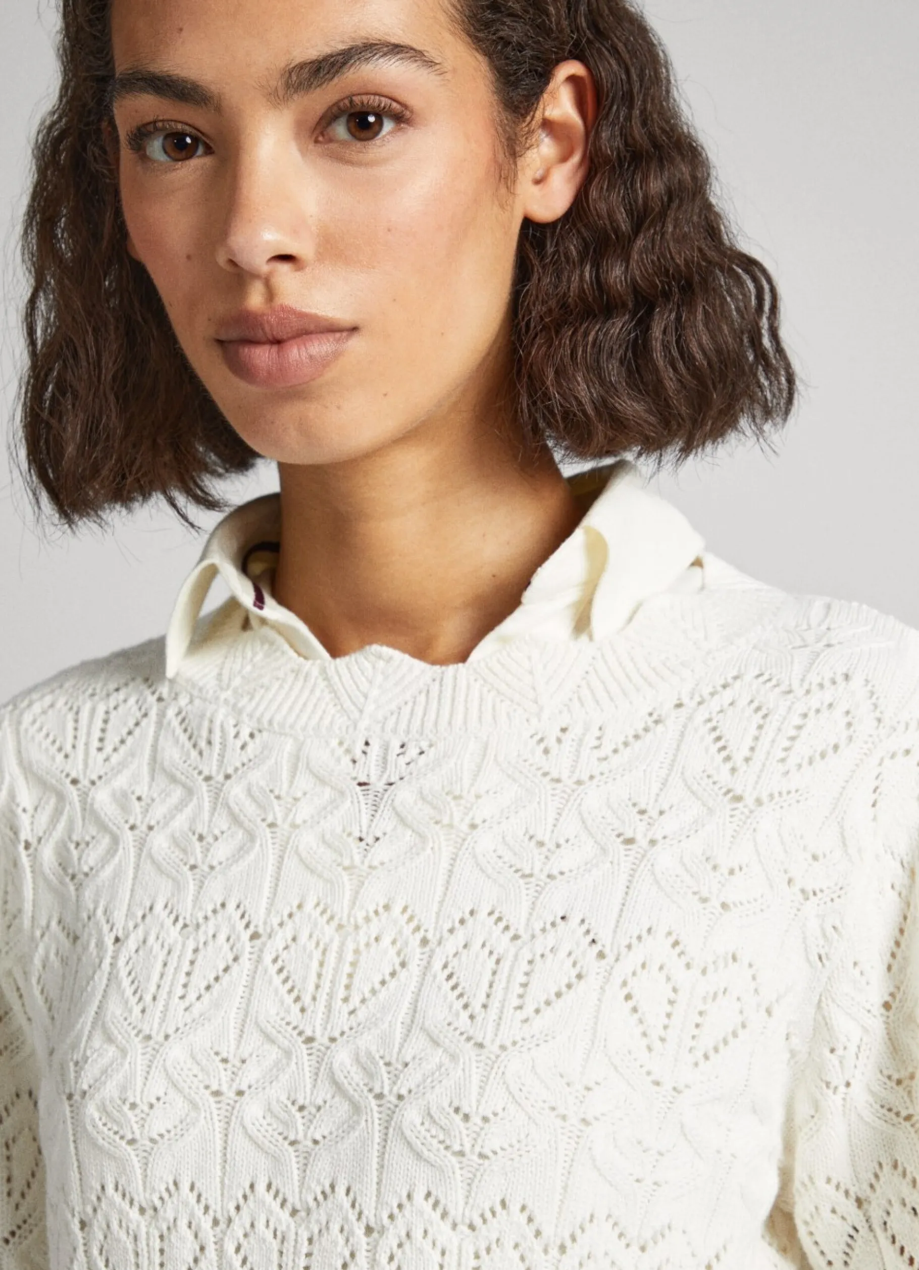 Women Pepe Jeans Hearts Openwork Knit