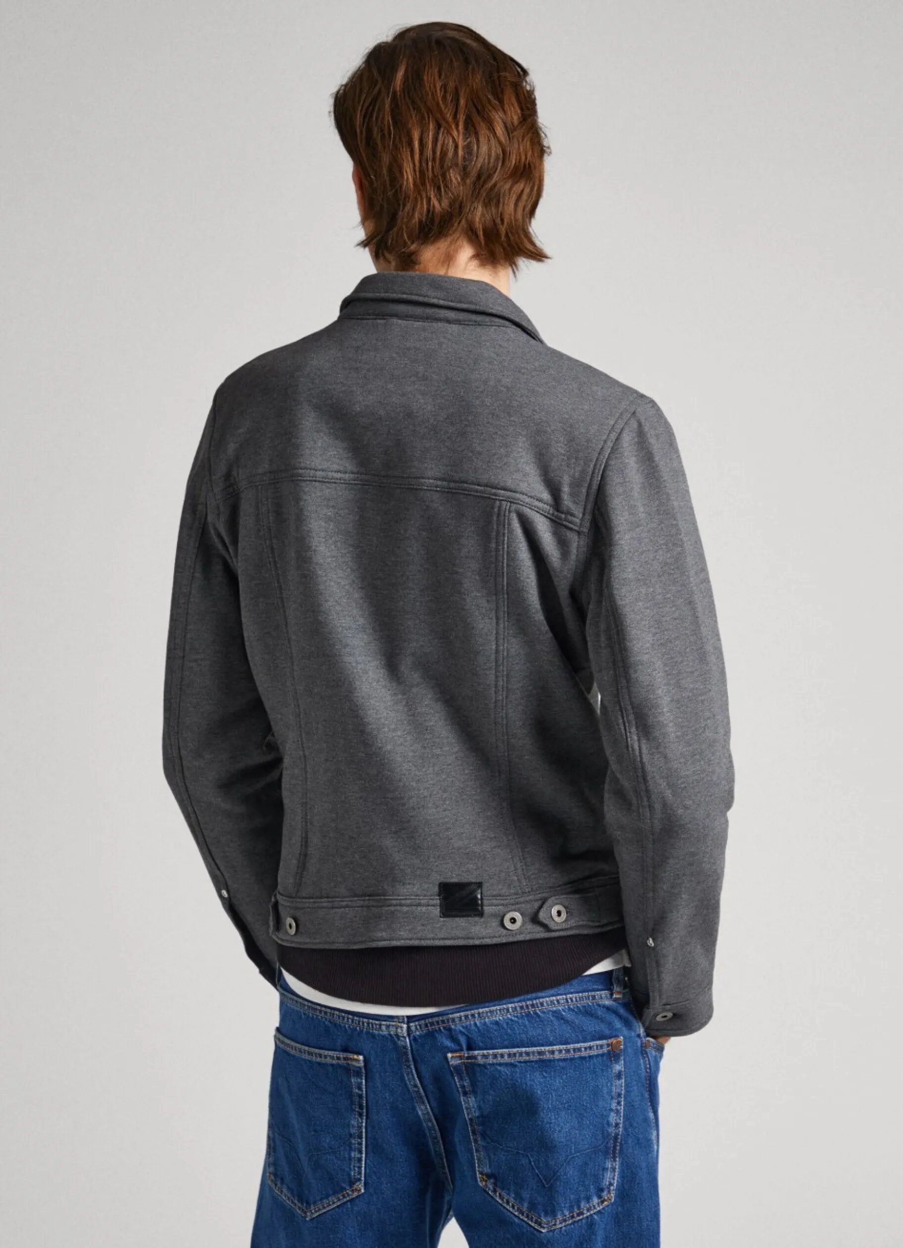 Men Pepe Jeans Heathered Fabric Jacket