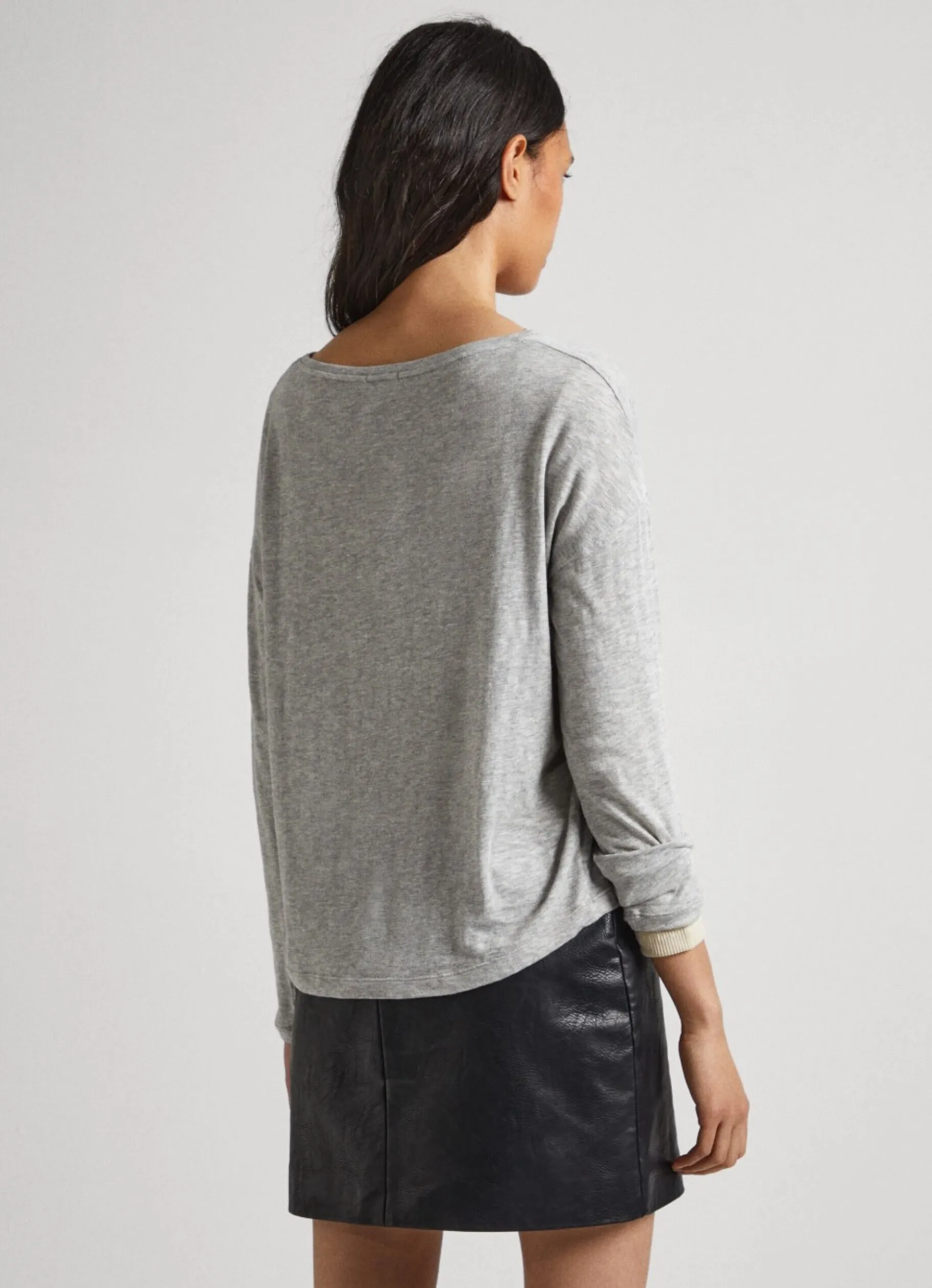 Women Pepe Jeans Heathered Long-Sleeve T-Shirt