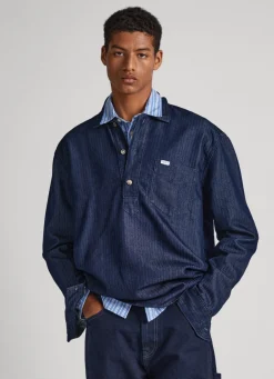 Men Pepe Jeans Herringbone Shirt