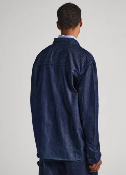 Men Pepe Jeans Herringbone Shirt