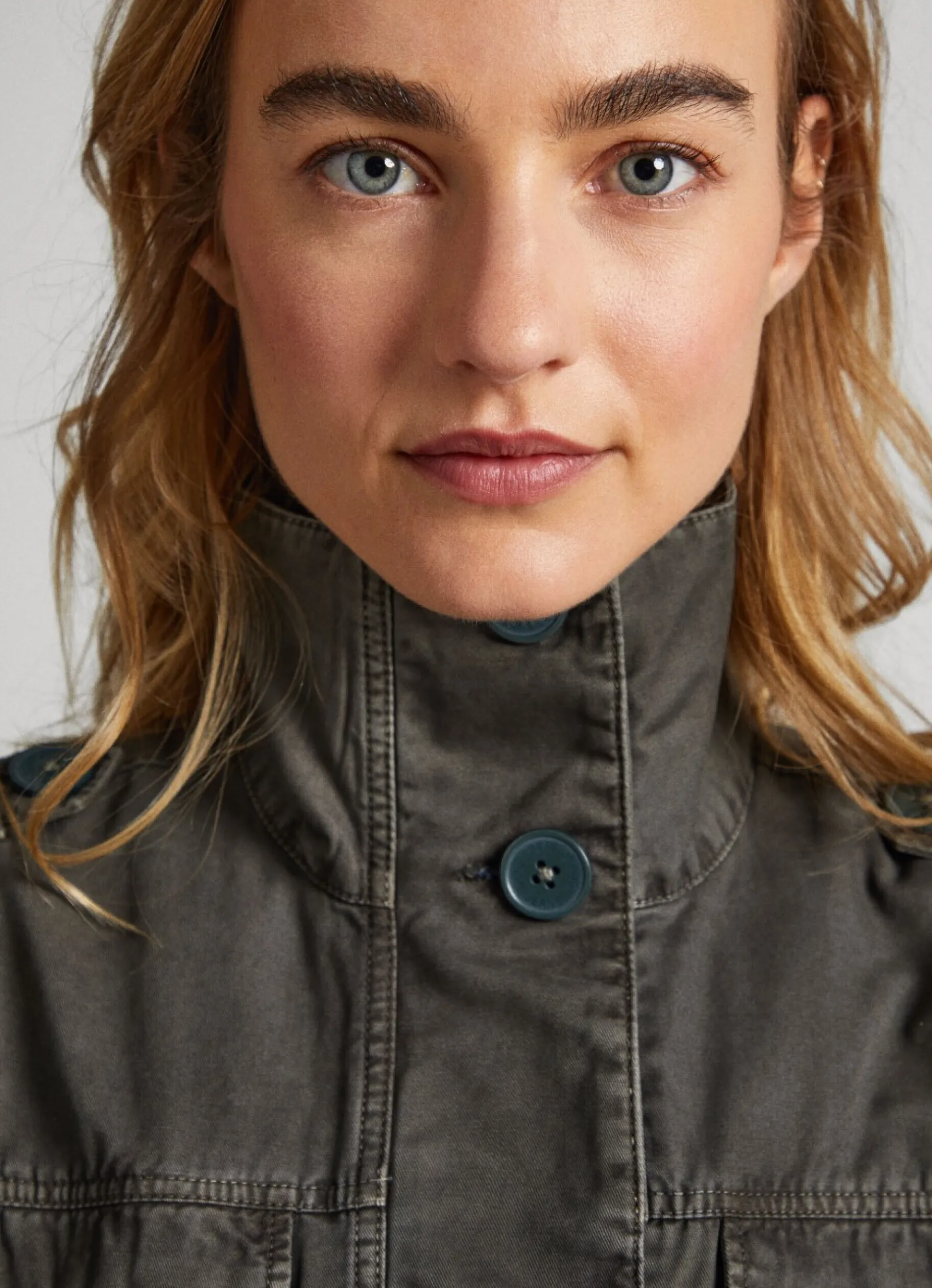 Women Pepe Jeans High Neck Cotton Parka