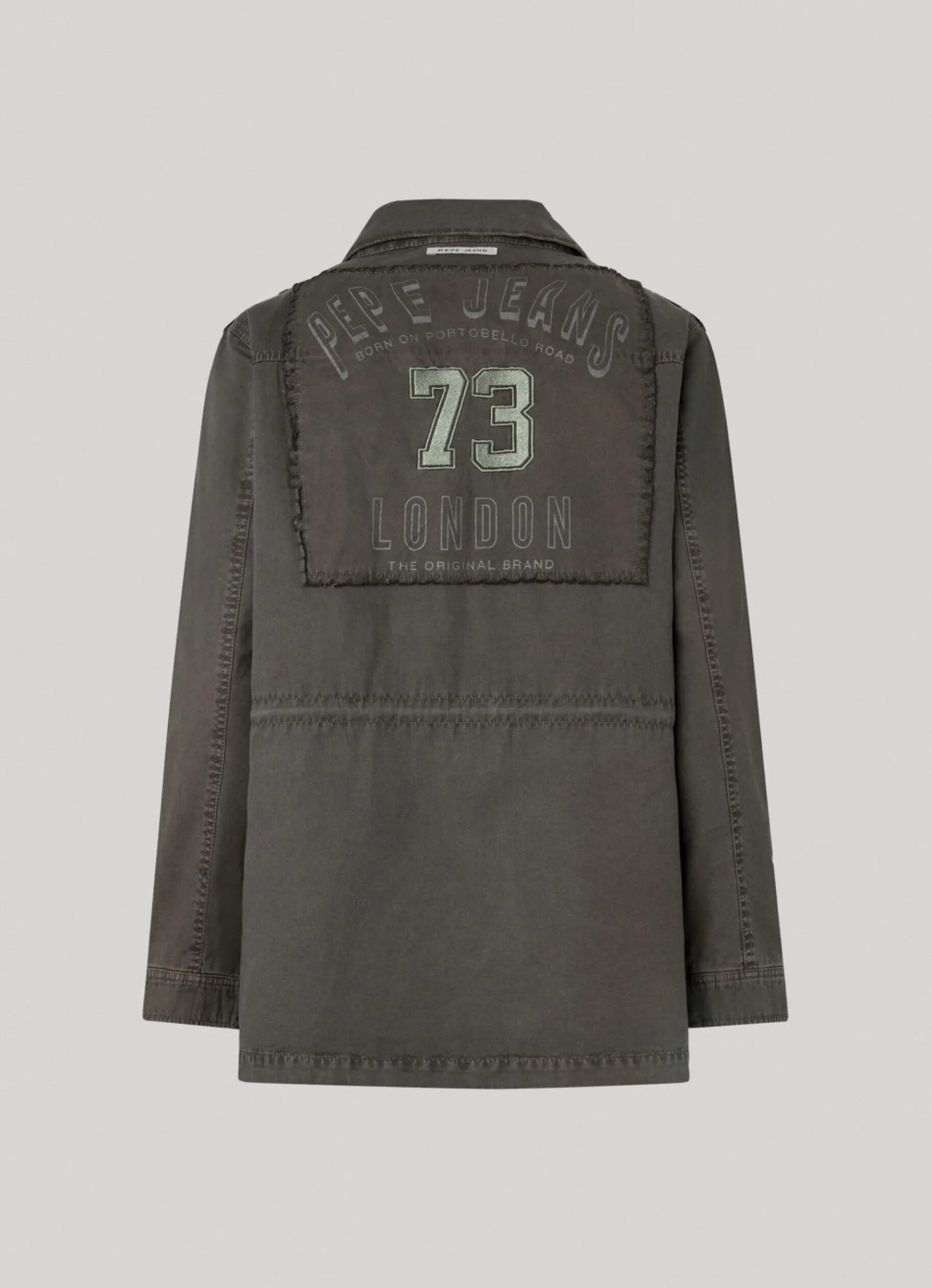 Women Pepe Jeans High Neck Cotton Parka