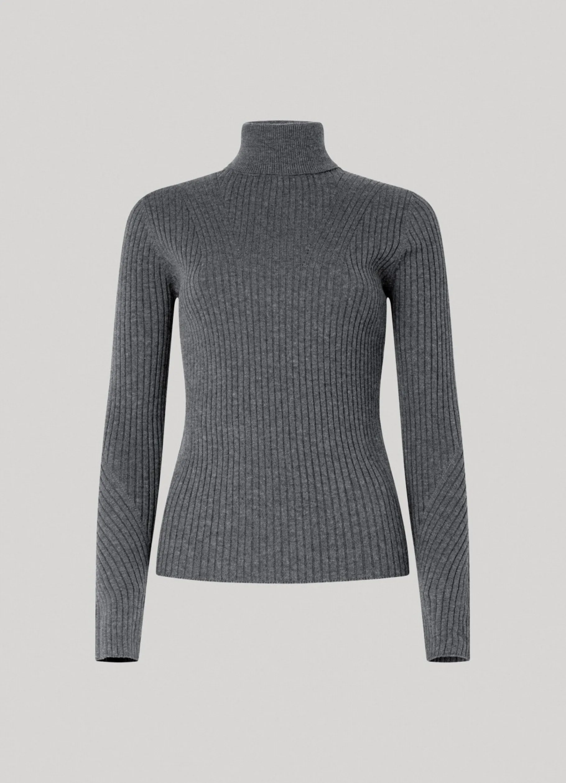 Women Pepe Jeans High Neck Ribbed Knit