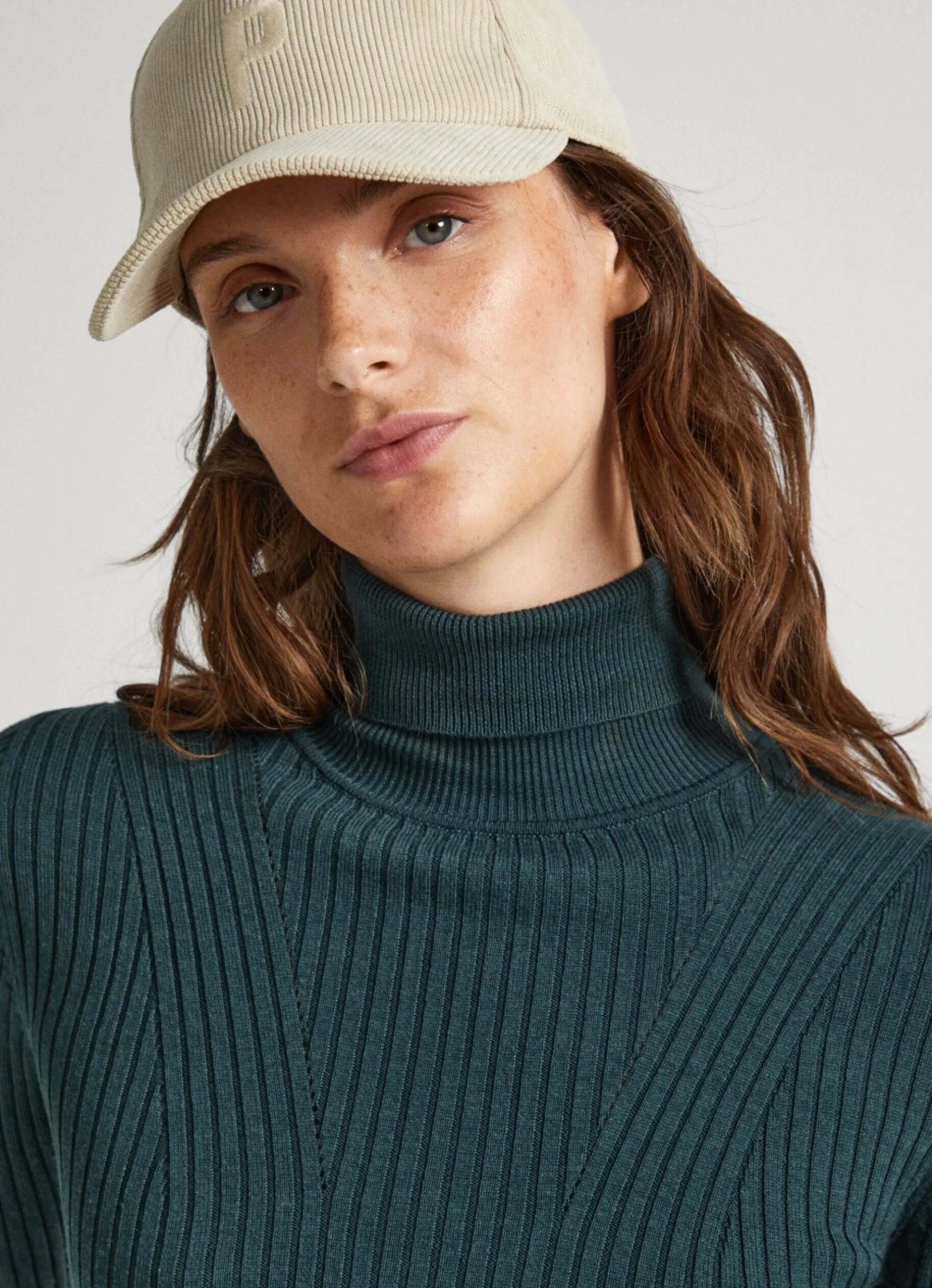 Women Pepe Jeans High Neck Ribbed Knit