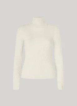 Women Pepe Jeans High Neck Ribbed Knit