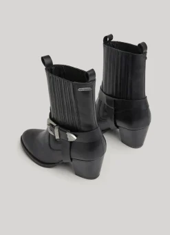 Women Pepe Jeans High-Heel Mid-Calf Boot